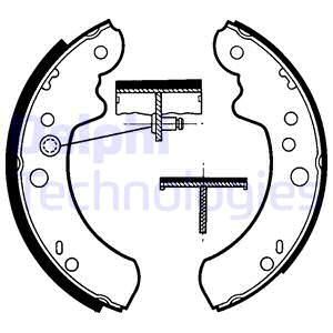 DELPHI Комплект тормозных колодок LS1313