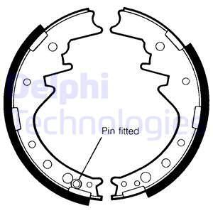 DELPHI Комплект тормозных колодок LS1335