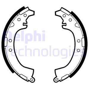 DELPHI Комплект тормозных колодок, стояночная тормозная с LS1439