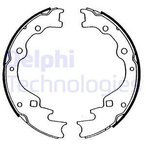 DELPHI Комплект тормозных колодок LS1476