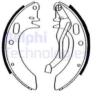 DELPHI Piduriklotside komplekt,seisupidur LS1530