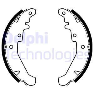 DELPHI Комплект тормозных колодок LS1924