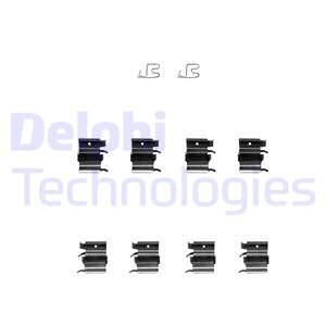 DELPHI Комплектующие, колодки дискового тормоза LX0366