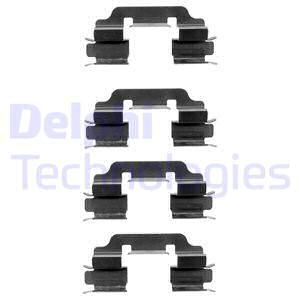 DELPHI Комплектующие, колодки дискового тормоза LX0377