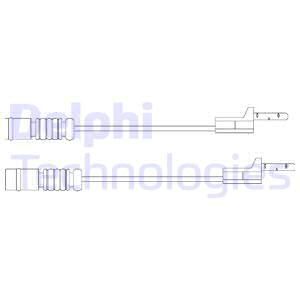 DELPHI Сигнализатор, износ тормозных колодок LZ0115
