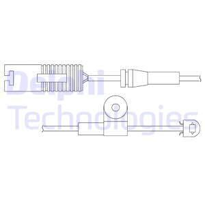 DELPHI Hoiatuskontakt, piduriklotsi kulumine LZ0140