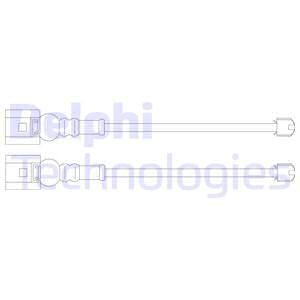 DELPHI Сигнализатор, износ тормозных колодок LZ0201