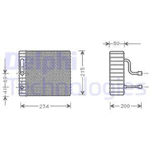 DELPHI Испаритель, кондиционер TSP0525126