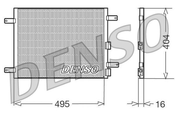 DENSO Конденсатор, кондиционер DCN01023