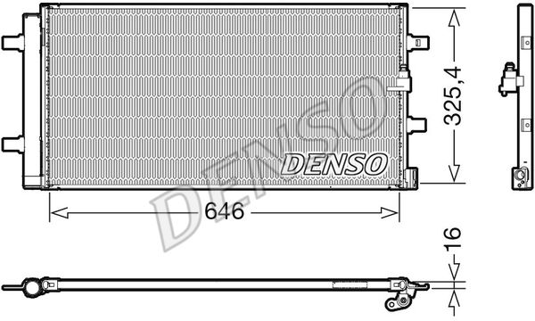 DENSO Конденсатор, кондиционер DCN02041