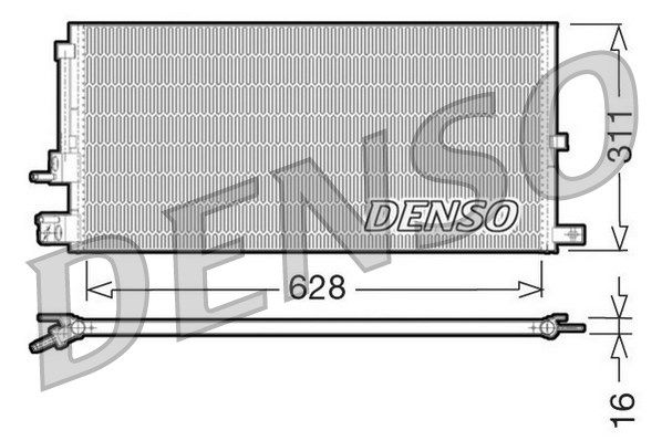 DENSO Конденсатор, кондиционер DCN11007