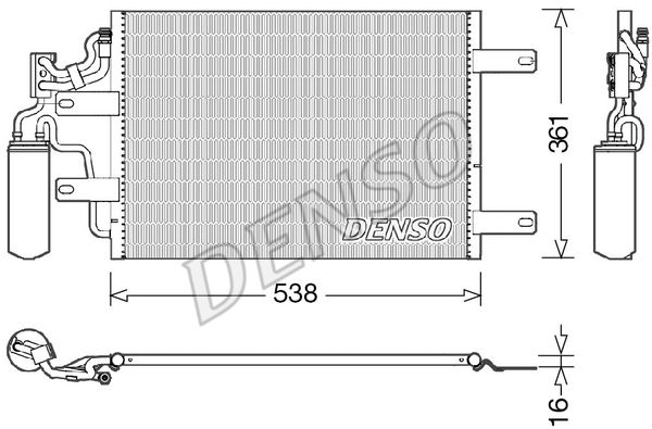 DENSO Конденсатор, кондиционер DCN20025