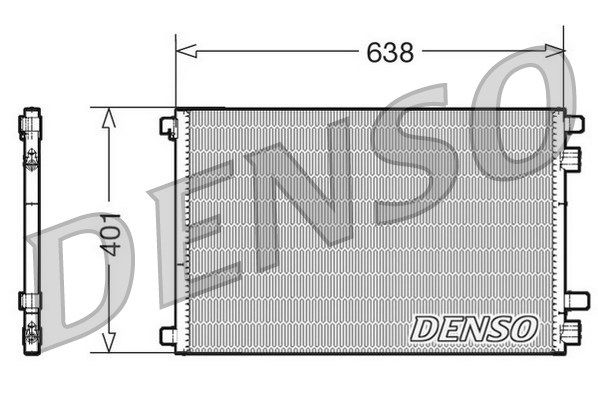 DENSO Конденсатор, кондиционер DCN23012