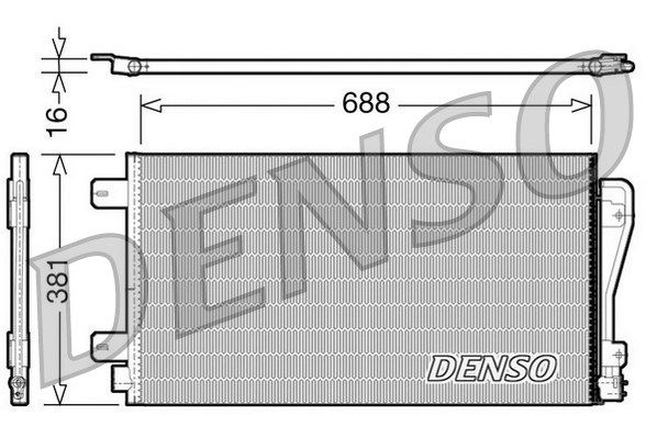 DENSO Конденсатор, кондиционер DCN23014