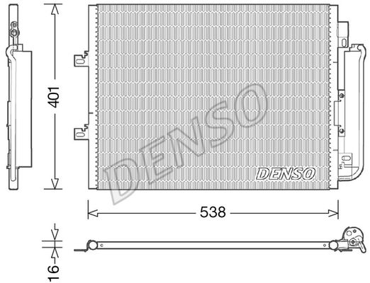 DENSO Конденсатор, кондиционер DCN23026