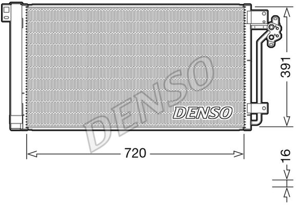 DENSO Конденсатор, кондиционер DCN32020