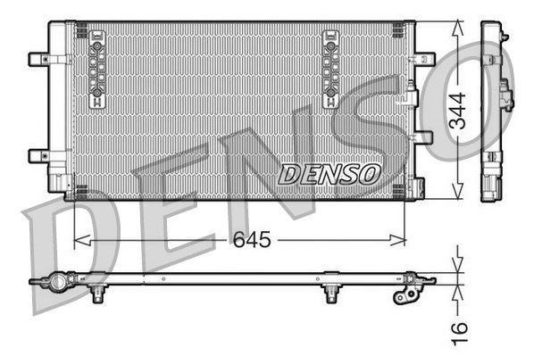 DENSO Конденсатор, кондиционер DCN32060