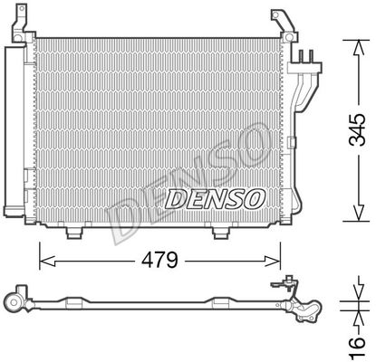 DENSO Конденсатор, кондиционер DCN41002