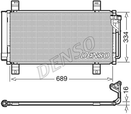 DENSO Конденсатор, кондиционер DCN44008