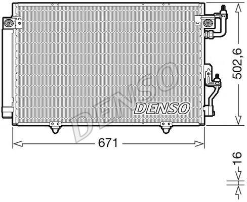 DENSO Конденсатор, кондиционер DCN45008