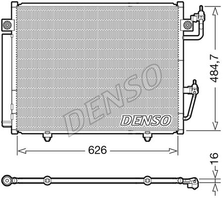 DENSO Конденсатор, кондиционер DCN45009