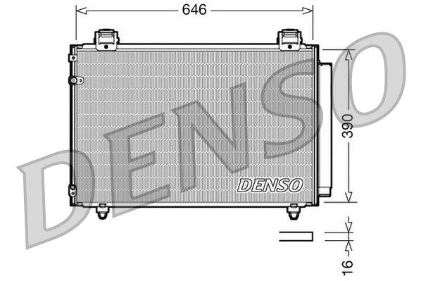 DENSO Конденсатор, кондиционер DCN50024
