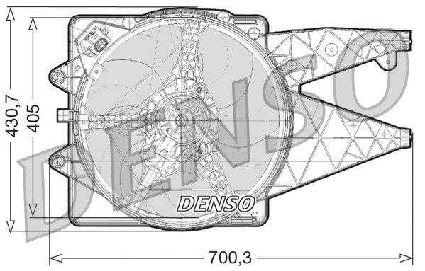DENSO Вентилятор, охлаждение двигателя DER01020