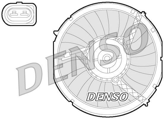 DENSO Вентилятор, охлаждение двигателя DER02003