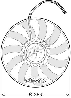 DENSO Вентилятор, охлаждение двигателя DER02007