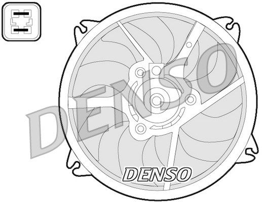 DENSO Вентилятор, охлаждение двигателя DER07006