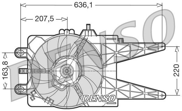 DENSO Вентилятор, охлаждение двигателя DER09014