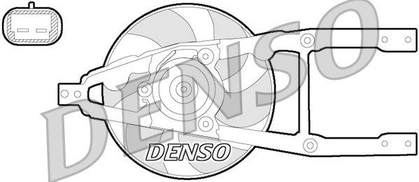 DENSO Вентилятор, охлаждение двигателя DER09055