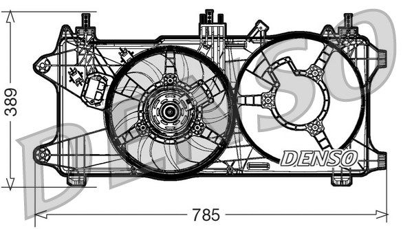 DENSO Вентилятор, охлаждение двигателя DER09084