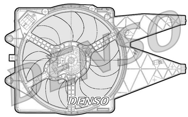 DENSO Вентилятор, охлаждение двигателя DER09091