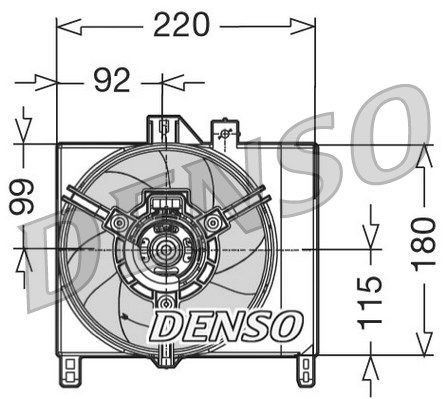 DENSO Ventilaator,mootorijahutus DER16002