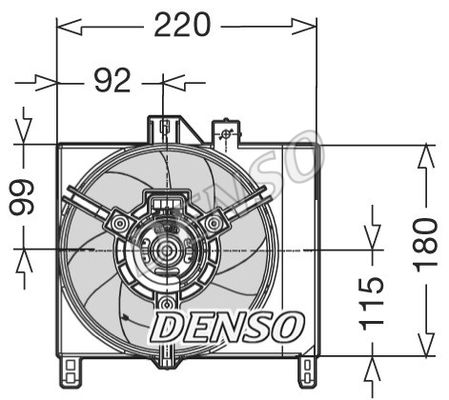 DENSO Вентилятор, охлаждение двигателя DER16003