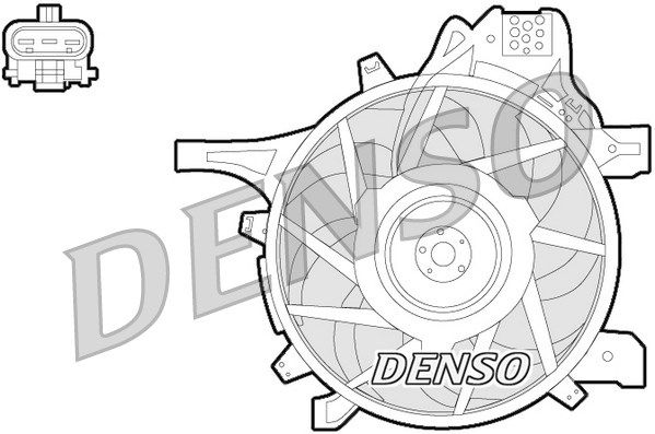 DENSO Вентилятор, охлаждение двигателя DER20012