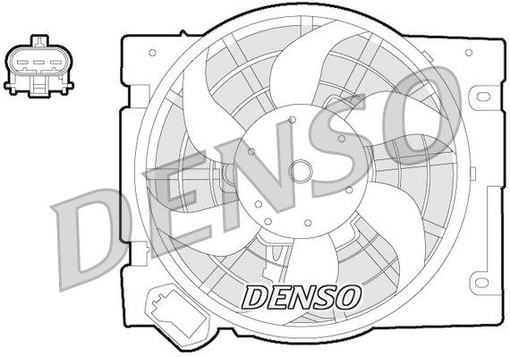DENSO Вентилятор, охлаждение двигателя DER20013