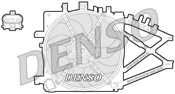 DENSO Вентилятор, охлаждение двигателя DER20014