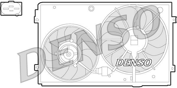 DENSO Вентилятор, охлаждение двигателя DER32011