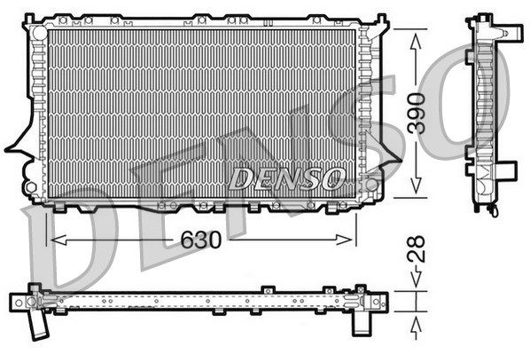 DENSO Радиатор, охлаждение двигателя DRM02006