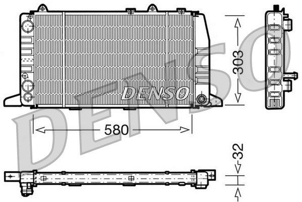 DENSO Радиатор, охлаждение двигателя DRM02011