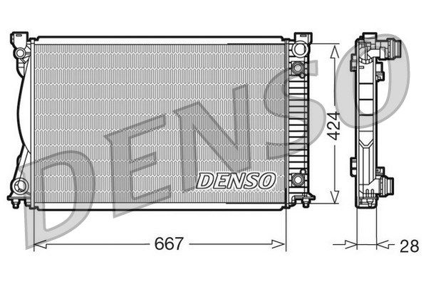 DENSO Радиатор, охлаждение двигателя DRM02039
