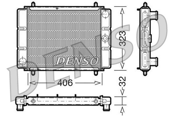 DENSO Radiaator,mootorijahutus DRM03001