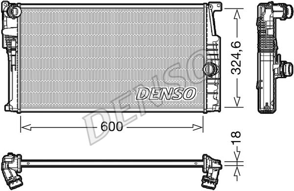 DENSO Радиатор, охлаждение двигателя DRM05017