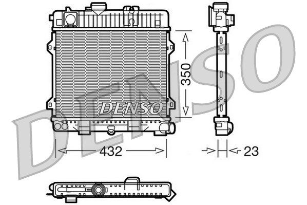 DENSO Радиатор, охлаждение двигателя DRM05024