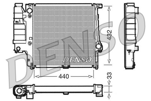 DENSO Радиатор, охлаждение двигателя DRM05038