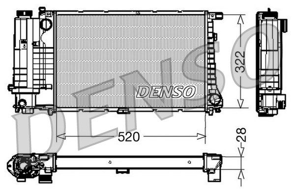 DENSO Radiaator,mootorijahutus DRM05045