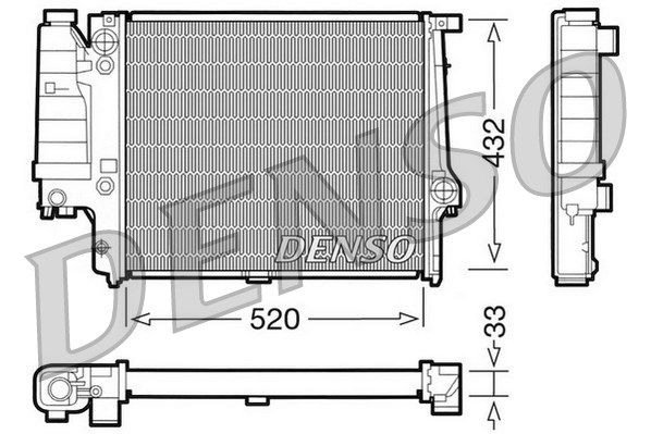 DENSO Радиатор, охлаждение двигателя DRM05060