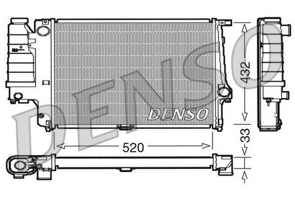 DENSO Радиатор, охлаждение двигателя DRM05063